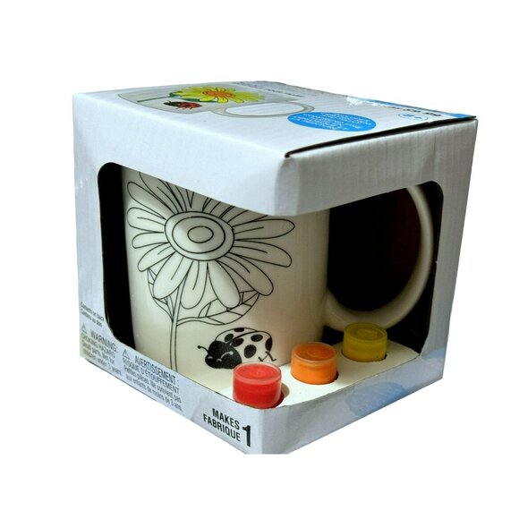 Creatolgy Daisy Floral Ceramic Mug Painting Kit Boxed Lot Of 3 Kids Craft Kit - Picture 3 of 6